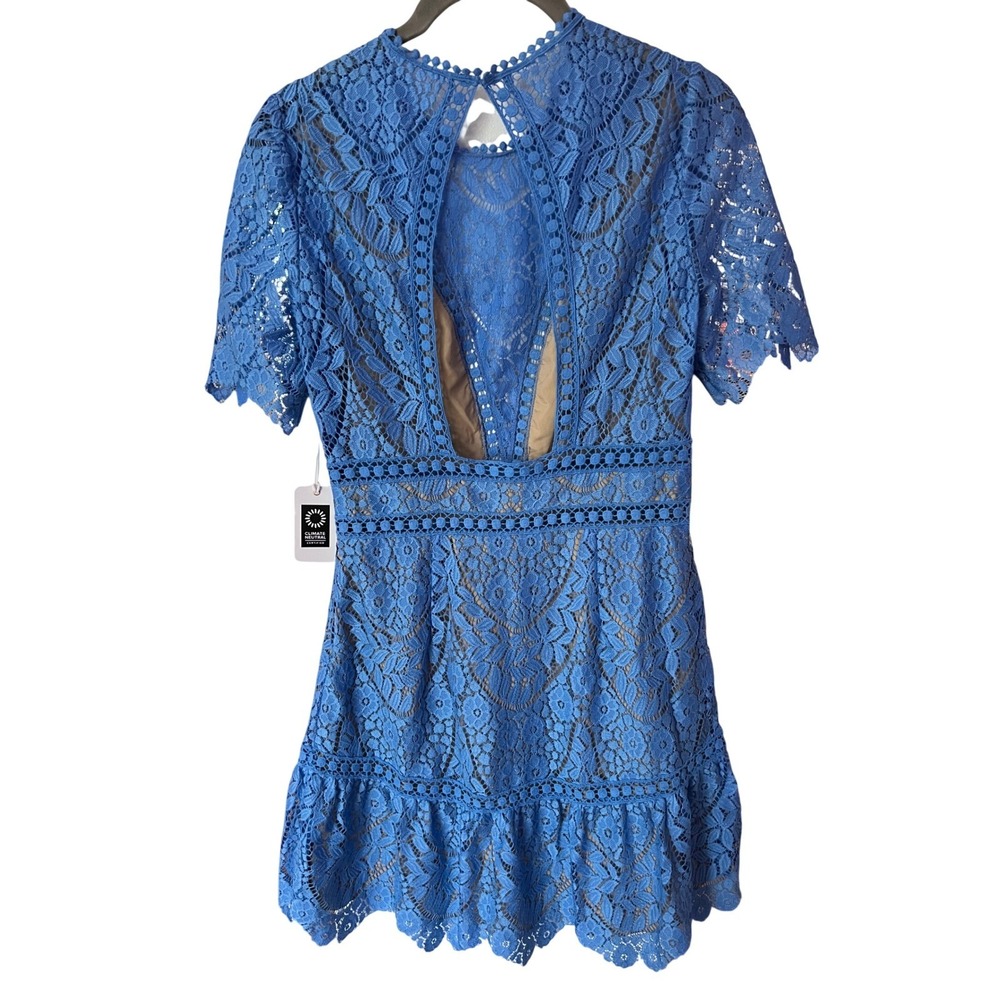 SAYLOR Darian Dress Blue NWT Size Small Lace Mini Cut Out Party Cocktail - Picture 5 of 7